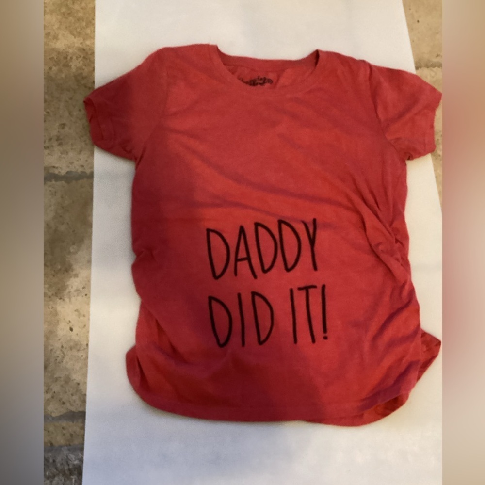 Maternity Daddy Did It T shirt Funny Pregnancy -SZ XL
Pit to pit 18”
Length 27”